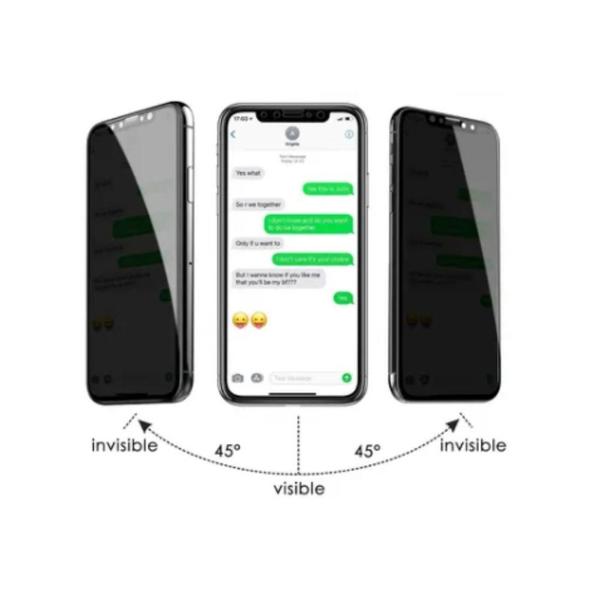 Imagem de Kit Película Vidro 3D Anti Spy + Pel. Câm. P/ Todos Iphones