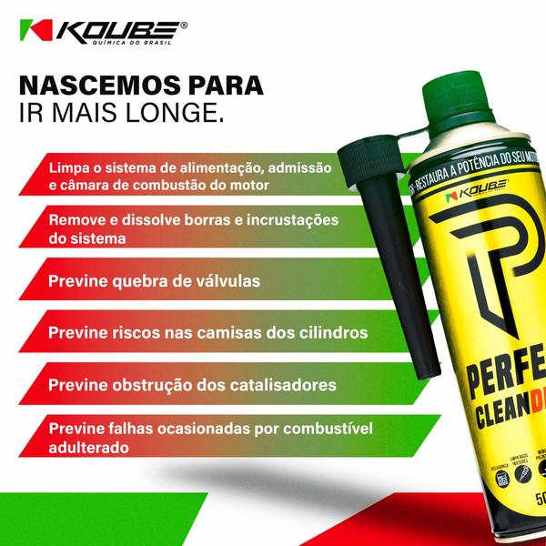 Imagem de Kit Perfect Clean Diesel 500ml Limpa Bicos KOUBE (5 UND)