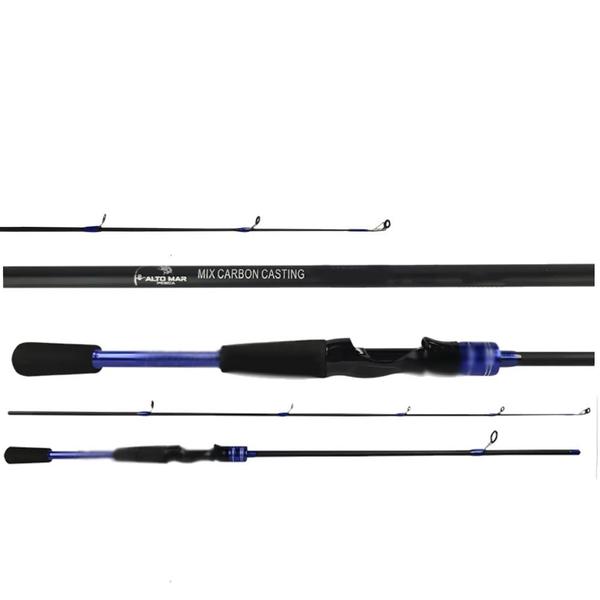 Imagem de Kit Pesca 15kg Completo Molinete Omega Vara Carbono Estojo