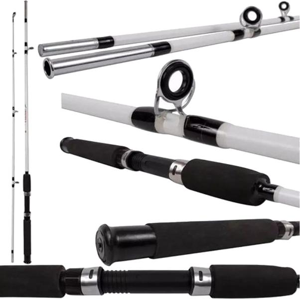 Imagem de Kit Pesca 18kg Molinete 5 Rolamentos Nexus Vara 1,80mt 40lb