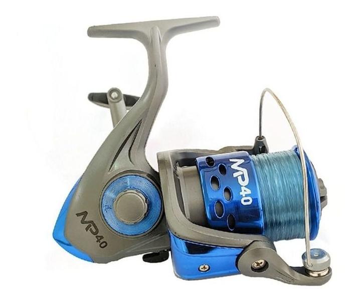 Imagem de Kit pesca 2 molinete albatroz mp 30 azul c/ linha