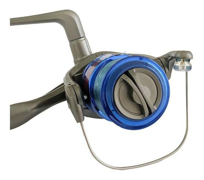 Imagem de Kit pesca 2 molinete albatroz mp 30 azul c/ linha