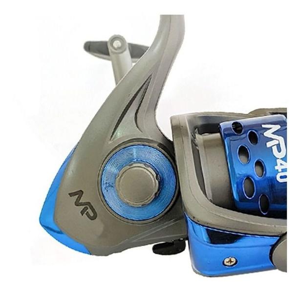 Imagem de Kit pesca 3 molinete albatroz mp 30 azul c/ linha