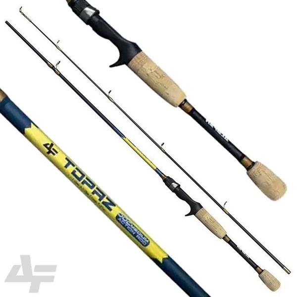 Imagem de Kit Pesca Completo Carretilha Tsuna Fighter Drag 4,5Kg Vara Topaz Linha Multi + Acessórios