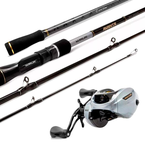 Imagem de Kit Pesca Denis Garbo: Carretilha Avante BG + Vara Avante 802H 2,40m 30-60lb