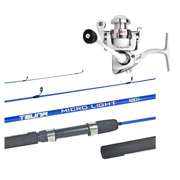 Imagem de Kit Pesca Ultra Light Molinete Maruri Joker 4BB + Vara Tsuna 1,20m Inteiriça