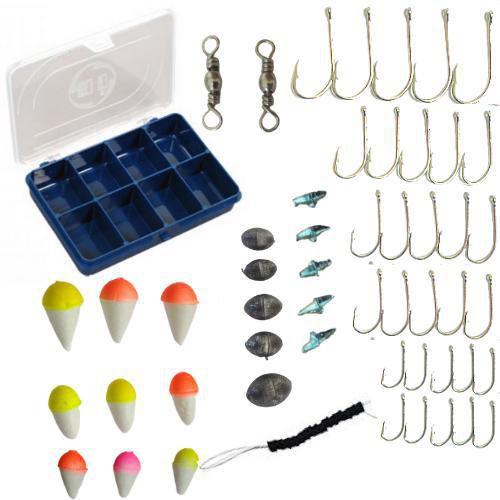 Imagem de Kit Pescaria Basico Iniciar Pesca Maleta Com Itens + Isca