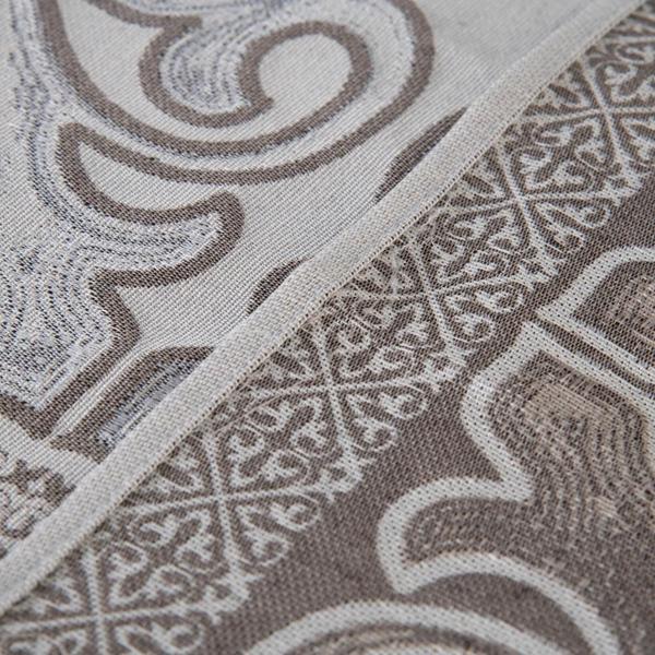 Kit Peseira Cama C/ Almofada Cheia King 5 Pçs Jacquard Cáqui - Gabriel Imagem de Kit Peseira Cama C/ Almofada Cheia King 5 Pçs Jacquard Cáqui