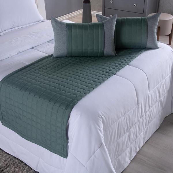 Kit Peseira Copacabana King 5 Peças 100% Poliéster Verde - Nicks Moda Casa Imagem de Kit Peseira Copacabana King 5 Peças 100% Poliéster Verde