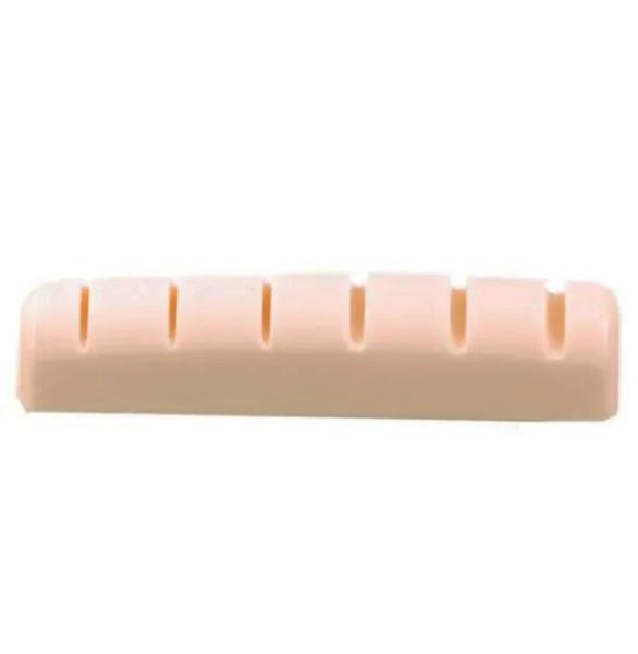 Imagem de Kit Pestana e Rastilho Violão/Guitarra Plástico Branco 4,4cm + 7,2cm