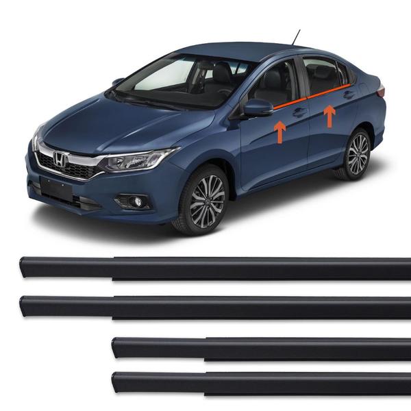 Imagem de Kit Pestanas Externas Honda City 2015 a 2021 - 4 peças