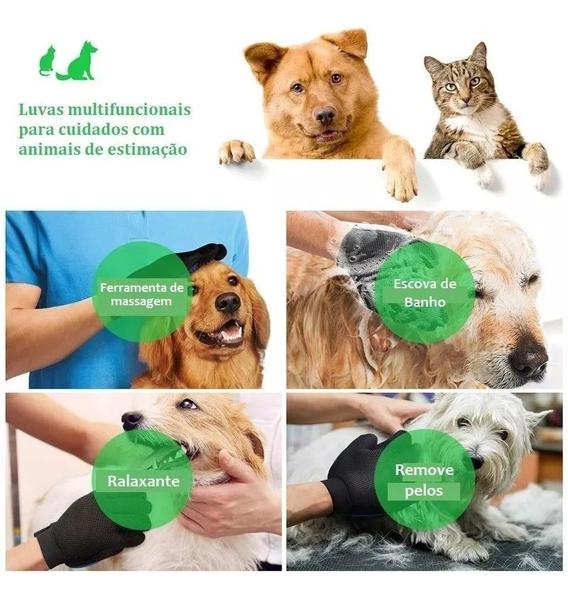 Imagem de Kit Pet Esponja de Banho com Dispenser E Luva Tira Pelos Cães Gatos 