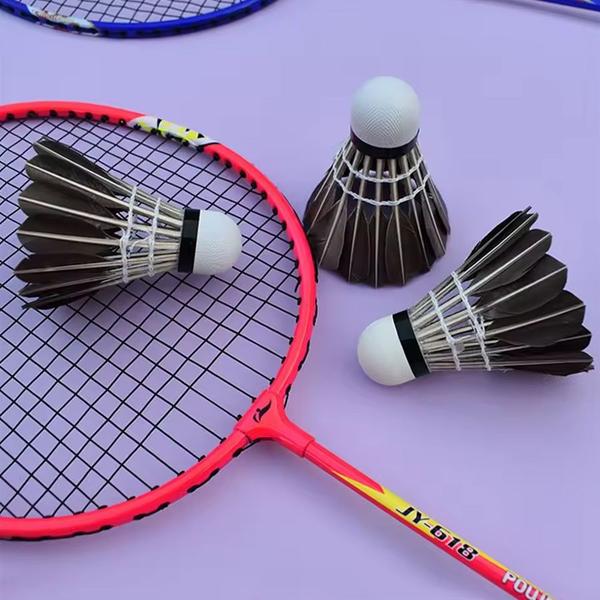 Imagem de Kit Peteca de Badminton Gold Sports de Pena de Ganso - 3 Unidades