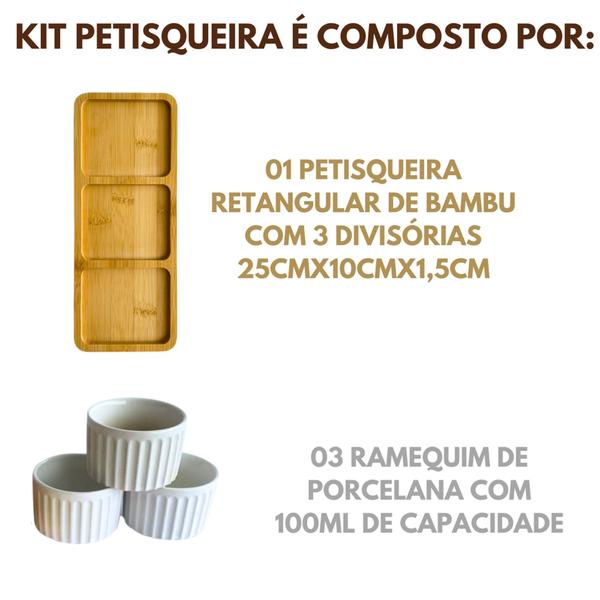 Imagem de Kit Petisqueira de Bambu Mesa Posta Tábua de Frios Kit 4 Peças