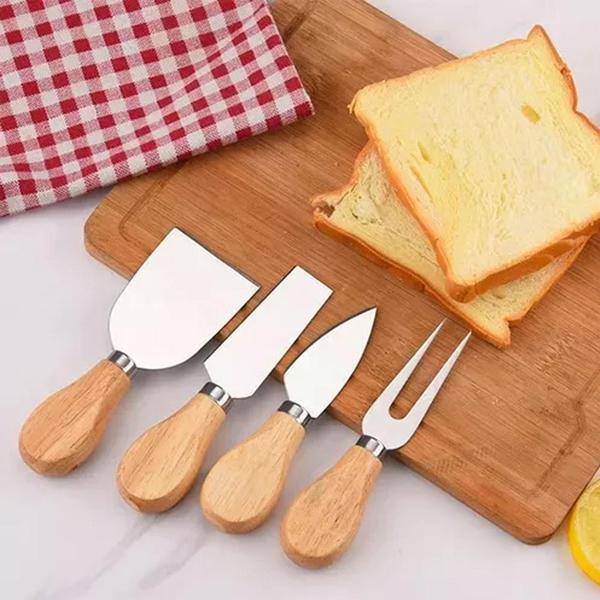 Imagem de Kit Petisqueira Grande + Utensílios Para Queijo Em Bambu