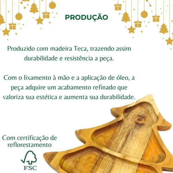 Imagem de Kit Petisqueira Natal + Talheres Petiscos Mesa Posta Natal