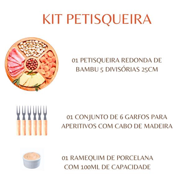 Imagem de Kit Petisqueira Tábua De Frios Petisqueira Bambu Mesa Posta