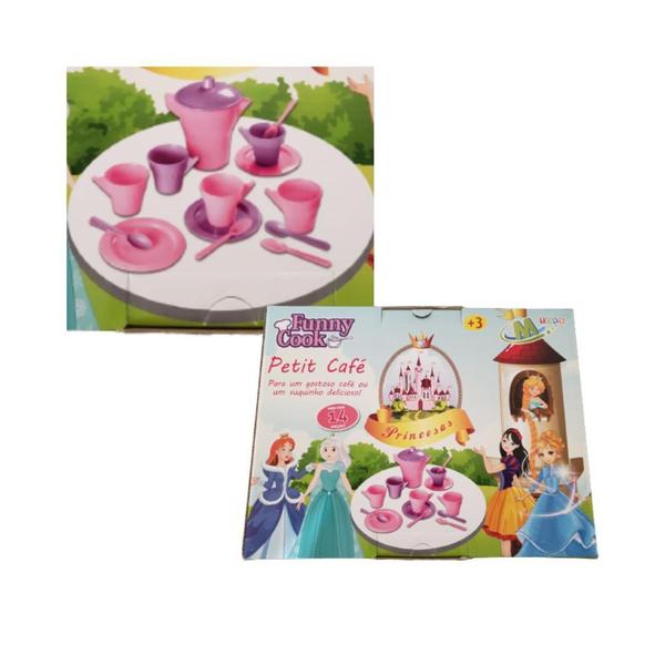 Imagem de Kit Petit Café das Princesas Interativo contém 14 itens Funny Cook - M Toys