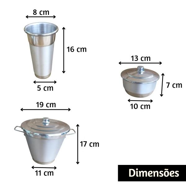 Imagem de Kit Pia Cozinha Porta Detergente Sabão Lixeira Alumínio