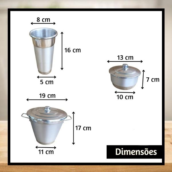 Imagem de Kit Pia Decorado Cozinha Detergente Sabão Lixeira Alumínio