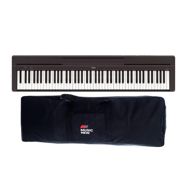 Imagem de Kit Piano Digital Yamaha P45 Preto c/ pedal + capa