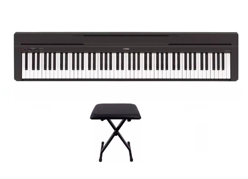 Imagem de Kit Piano Yamaha P45 Com Fonte e Banqueta