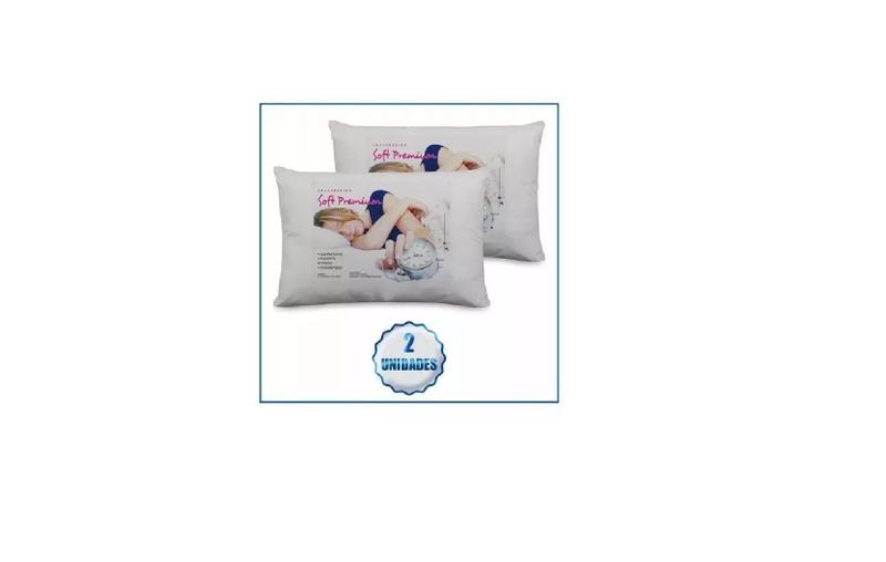 Imagem de Kit Pillow Top Casal Com 2 Travesseiros Siliconados Cinza