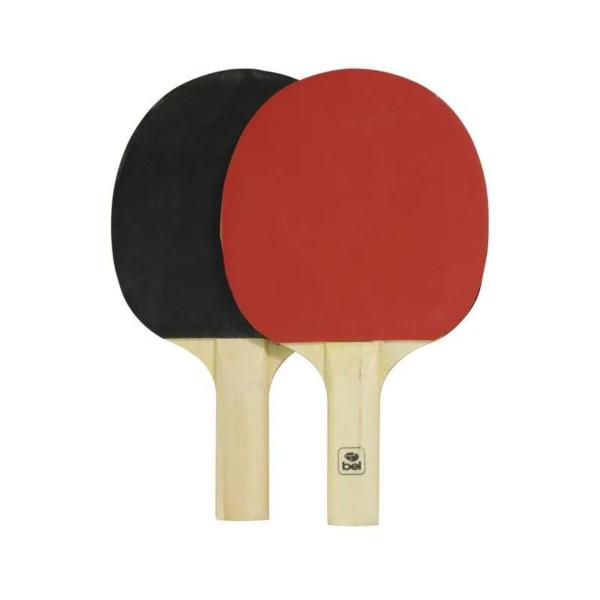 Imagem de Kit Pin-Pong 2 Raquetes de Madeira 3 Bolinhas 40mm Belfix