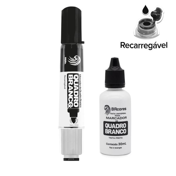 Imagem de KIT - Pincel Marcador QBX + Tinta p/ Quadro Branco 30ML