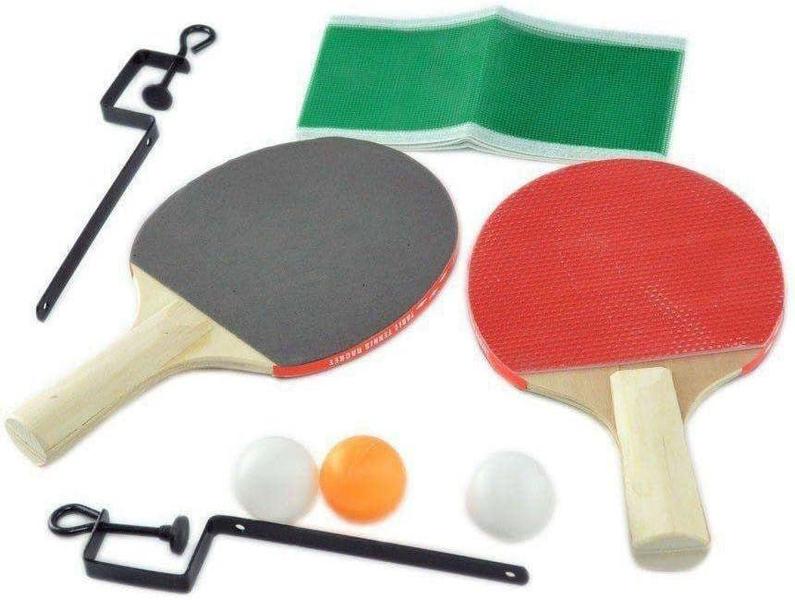 Imagem de Kit Ping Pong, 3 Bolinhas, 2 Raquetes, Rede e Suporte de Mesa