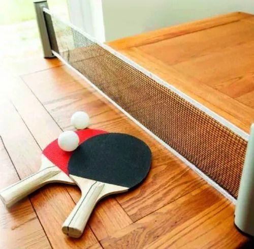 Imagem de Kit Ping Pong Portátil 2 Raquetes Rede Retrátil 3 Bolinhas