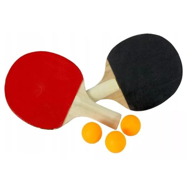 Imagem de Kit Ping Pong/Tenis de Mesa Com 3 Bolas e 2 Raquetes