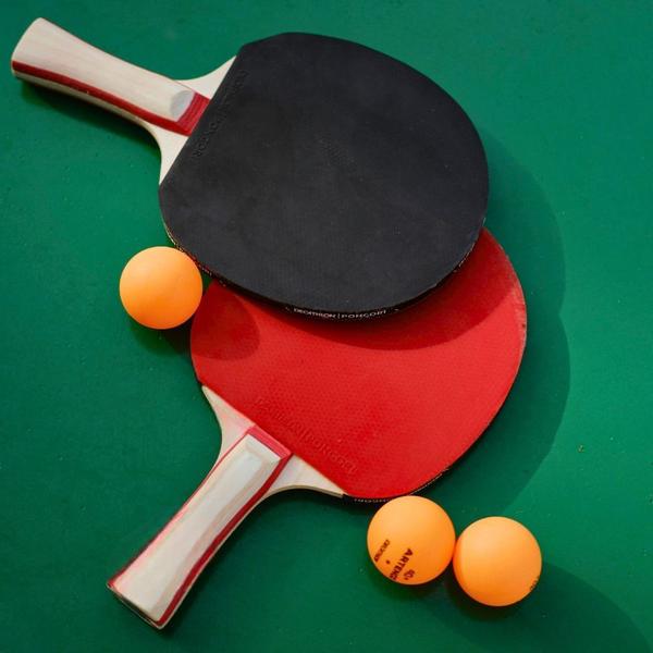 Imagem de Kit Ping Pong Tênis de Mesa Completo com Rede Portátil 2 Raquetes e 3 Bolinhas para Iniciantes e Recreação DDG TOYS