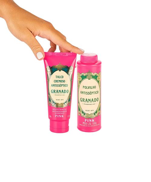 Imagem de Kit Pink Polvilho e Talco Cremoso Antissépticos 100g Granado