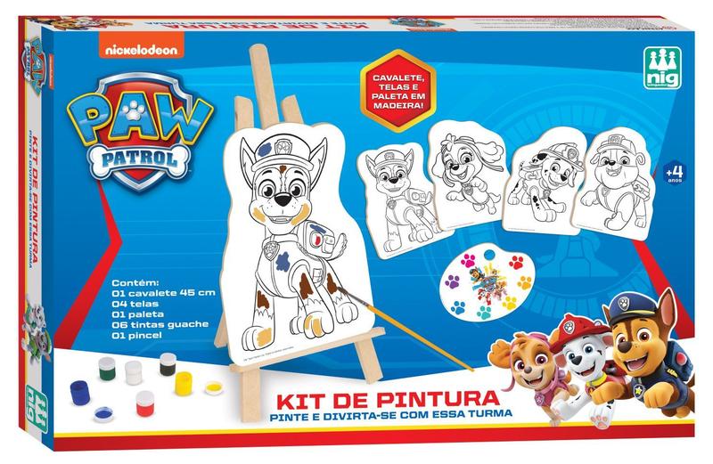 Imagem de Kit Pintura Em Madeira Super Patrulha Canina Nig Brinquedos