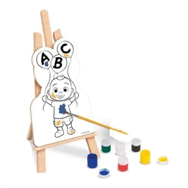 Imagem de Kit Pintura Infantil Cocomelon Imaginação Criatividade Coordenação Motora +4 Anos Nig Brinquedos - 0514