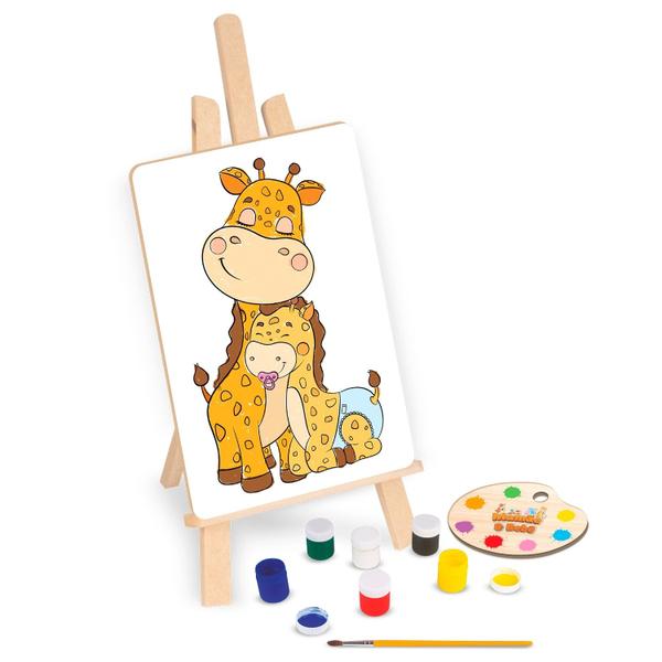 Kit Pintura Infantil Com Cavalete Mamãe E Bebê Tintas Telas Em Madeira Nig Brinquedos Imagem de Kit Pintura Infantil Com Cavalete Mamãe E Bebê Tintas Telas Em Madeira Nig Brinquedos