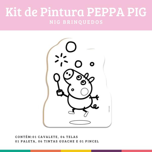 Imagem de Kit Pintura Peppa Pig Educativo Infantil Nig Brinquedos