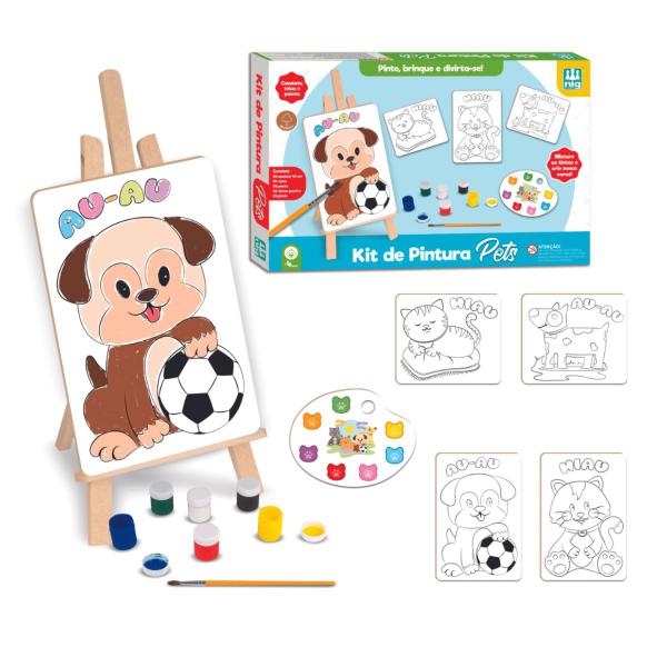 Imagem de Kit Pintura Pets Desenvolvimento Infantil Nig Brinquedos