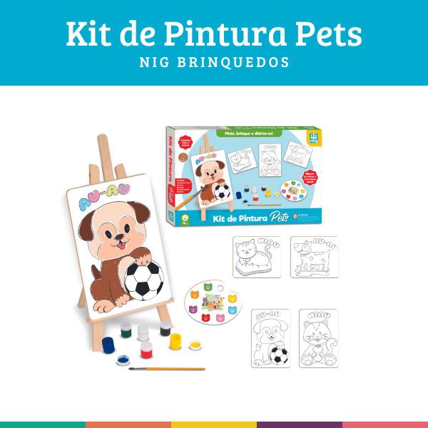 Imagem de Kit Pintura Pets Desenvolvimento Infantil Nig Brinquedos
