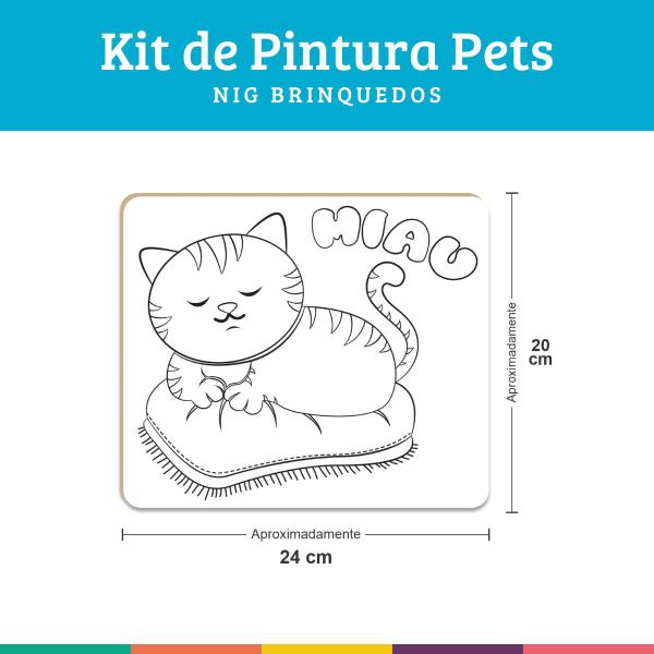 Imagem de Kit Pintura Pets Divertido Educação Infantil Nig Brinquedos