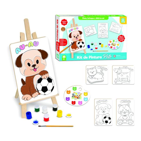 Imagem de Kit Pintura Pets Mini Cavalete Nig Brinquedos