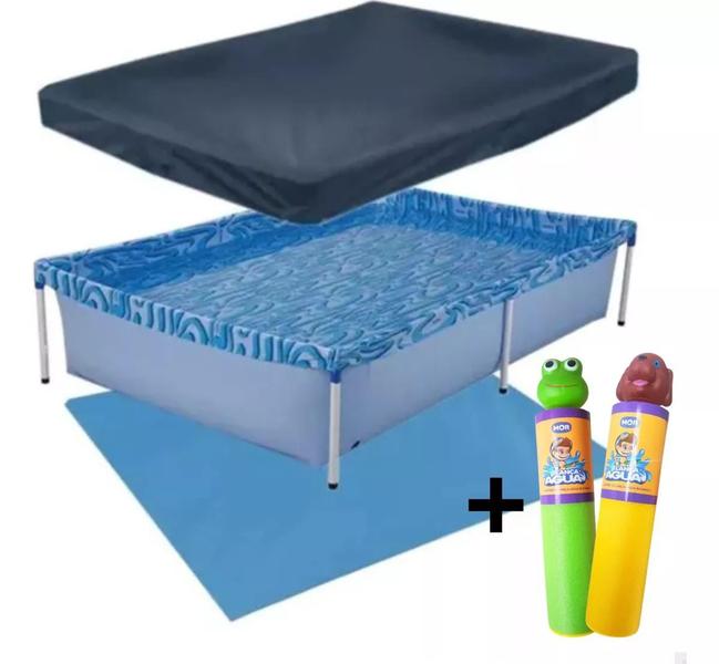 Imagem de Kit Piscina 1000l Mor - Piscina + Capa + Forro+ Lança Agua