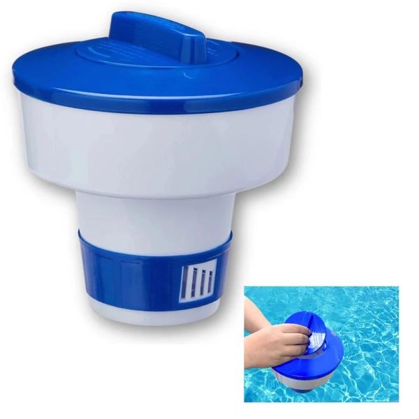 Imagem de Kit Piscina 3000l + Capa, Forro + Flutuador + Cloro + Avaliador Prova Agua Ph e Cloro