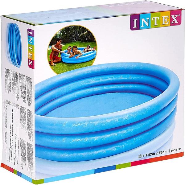 Imagem de Kit piscina azul cristal 581l 58446 com bomba de ar manual intex