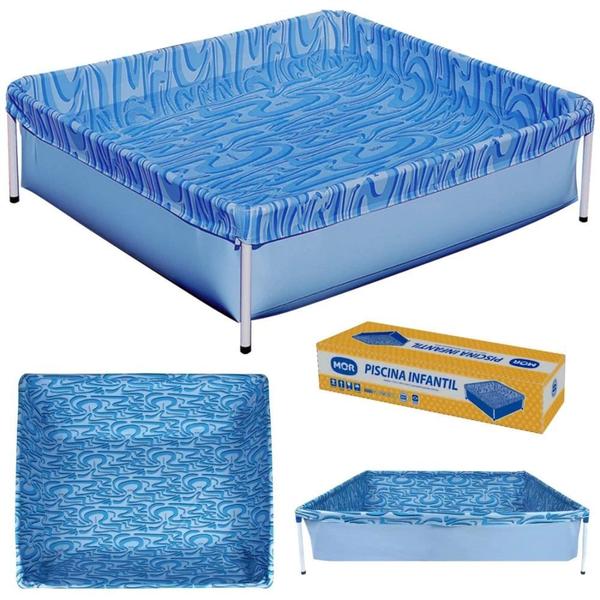 Imagem de Kit Piscina de Armacao Retangular Infantil 400l + Boia de Braco Homem-aranha  Mor 