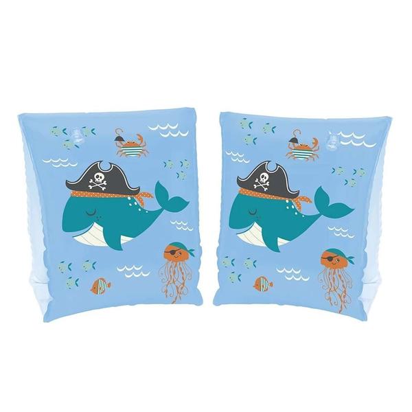 Imagem de Kit Piscina Infantil 1000 L Inflavel Estampada + Boia de Braco Azul