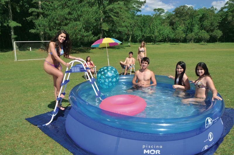 Imagem de Kit Piscina Inflável Splash Fun 4600 Litros + Capa + Forro - Mor