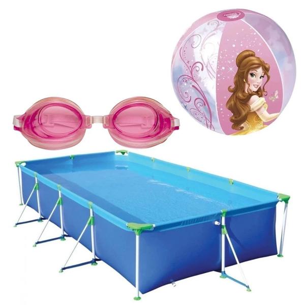 Kit Piscina Premium 6200 L+ Oculos Natacao Infantil Rosa+ Bola 33 Cm Mor Imagem de Kit Piscina Premium 6200 L+ Oculos Natacao Infantil Rosa+ Bola 33 Cm Mor