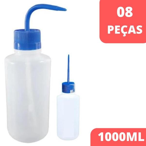 Imagem de Kit Pisseta Graduada Em Polietileno 1000ml (8 Unidades)